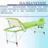 Стол массажный складной (переносной) алюминиевый JFAL01A 3-секционный фисташковый