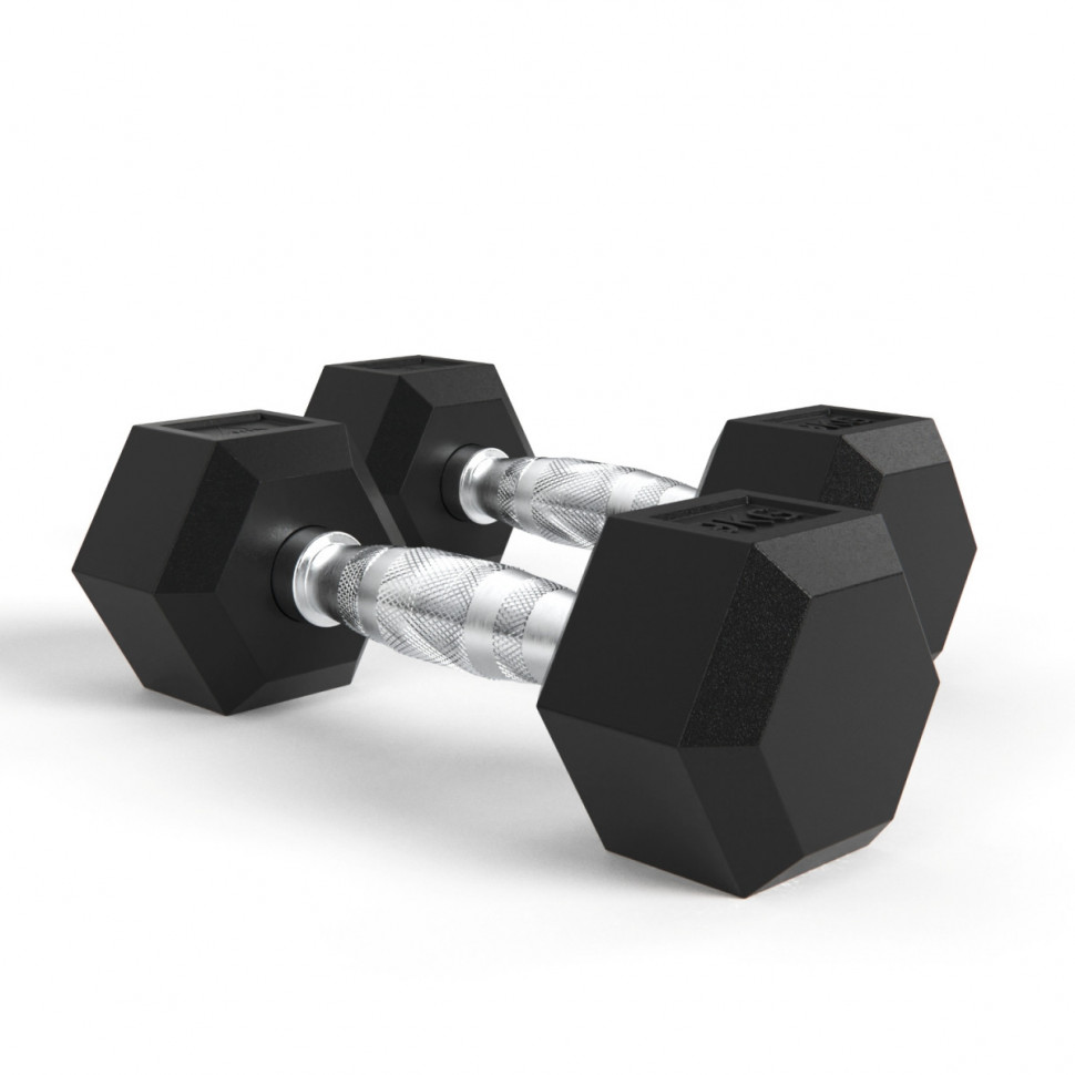 Гантели DFC гексаг. обрезиненная пара DB001-9 кг